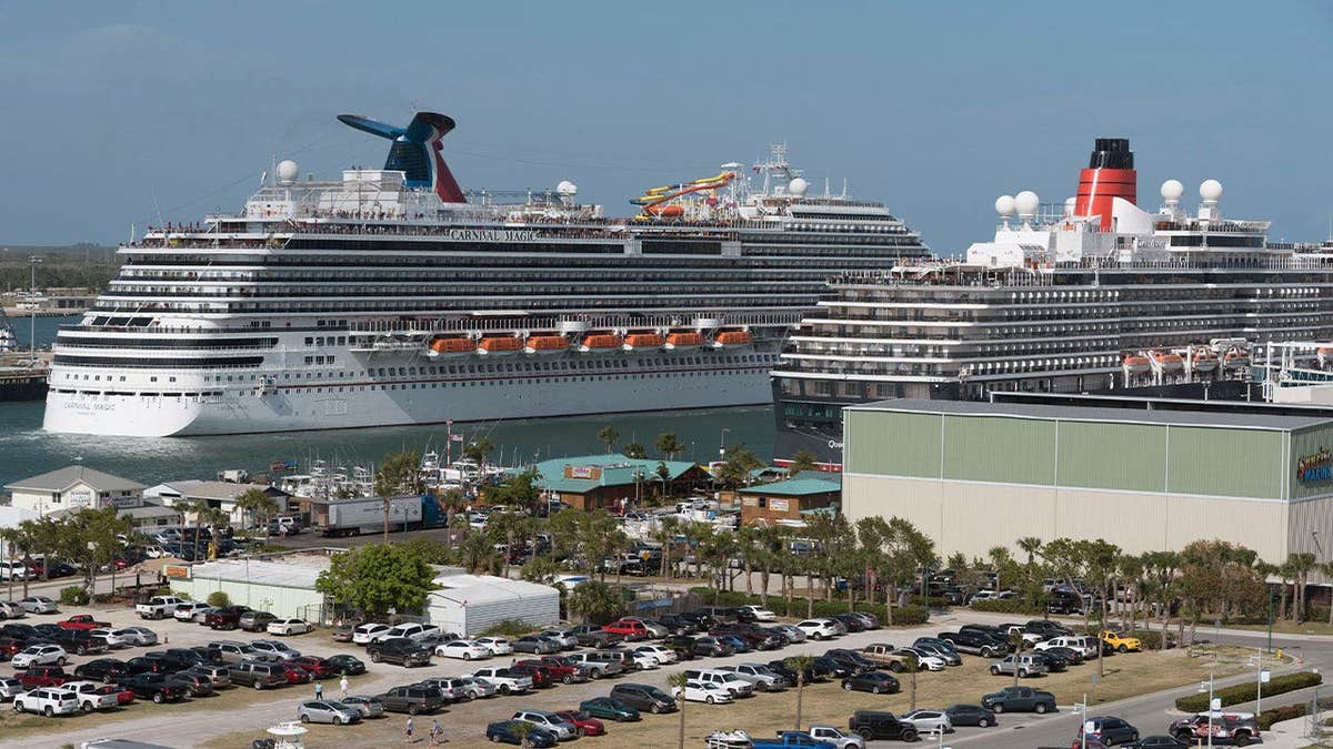 Cruise ships docked at Port Canaveral in Florida