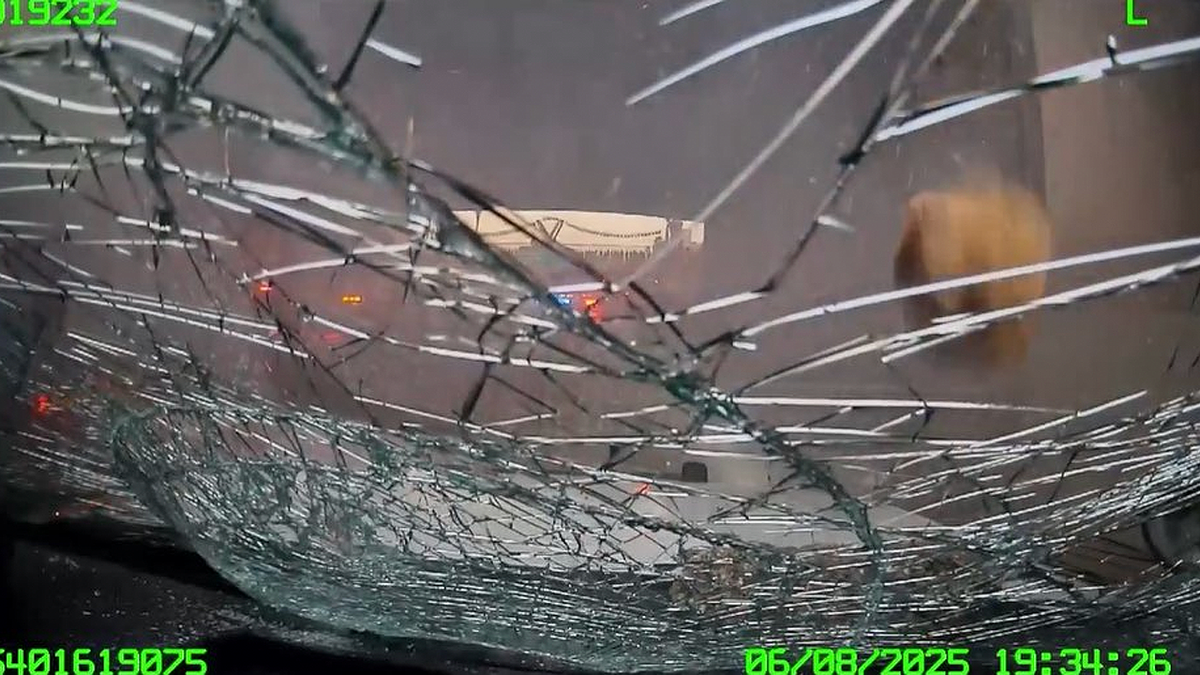 CHP patrol vehicle damaged during Los Angeles anti-ICE riots