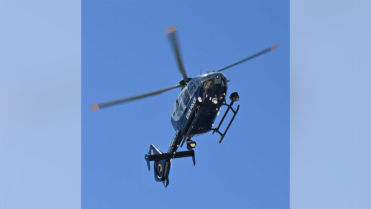 A Massachusetts State Police helicopter