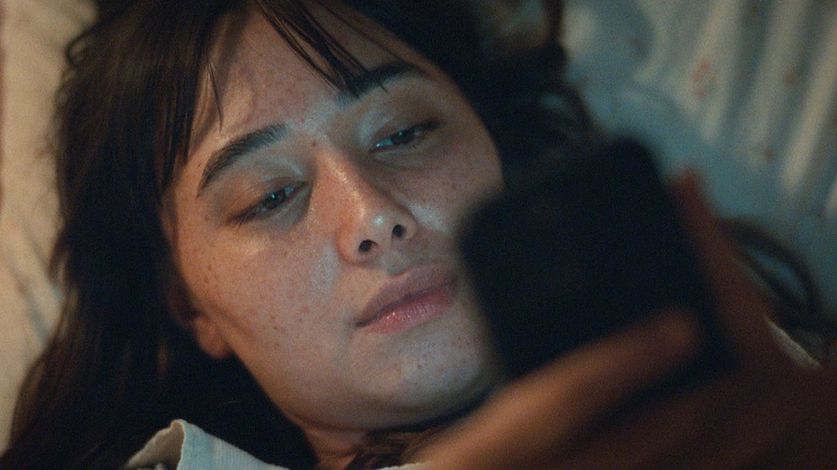 Sophia Maddox in a scene from the documentary film about her discovery of her grandfather Charles Manson.