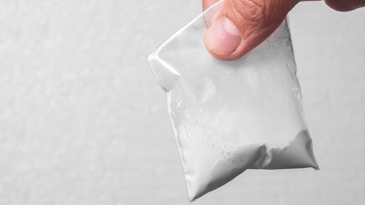 image shows baggie of drug