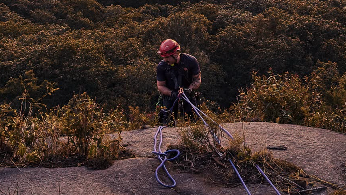 Will Roper goes over the edge of the mountain