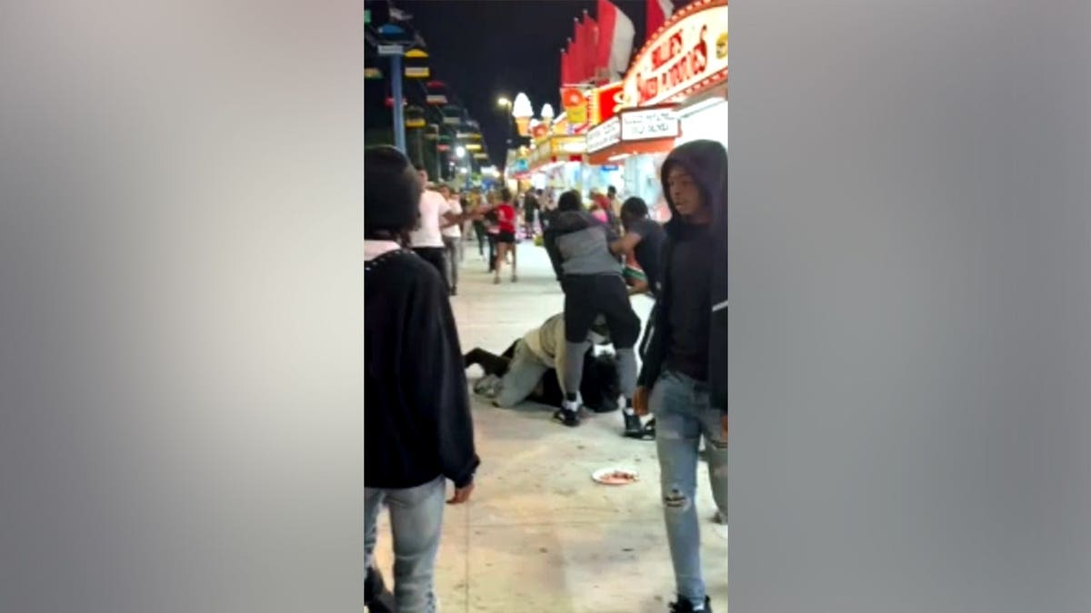 People fighting at the Wisconsin State Fair