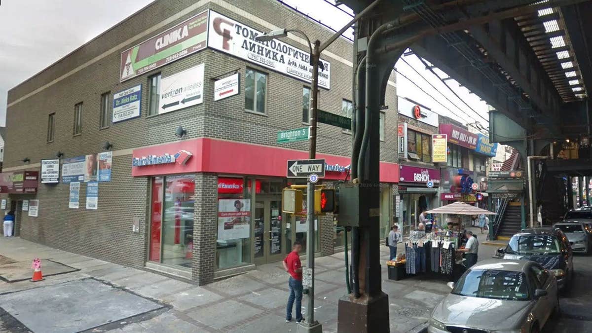 Google Street View image of the intersection of Brighton Beach Avenue and Brighton 5th Street in Brooklyn, where police said a 90-year-old woman was assaulted