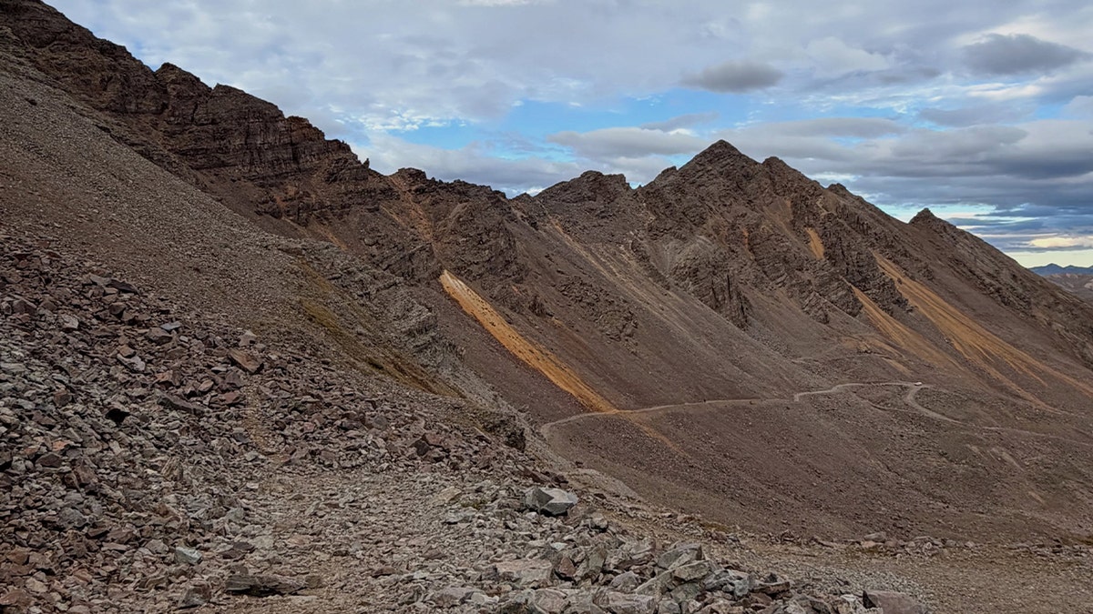 dry rocky castle peak in elk mountain ranges