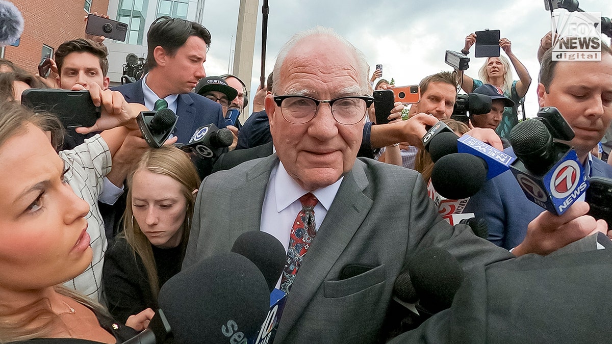 Kevin J. Reddington Addresses the media outside of Plymouth Superior Court, Plymouth, Mass., Thursday, September, 3, 2026. His client, Lindsay Clancy is on trial for the murder of her three children in 2023.