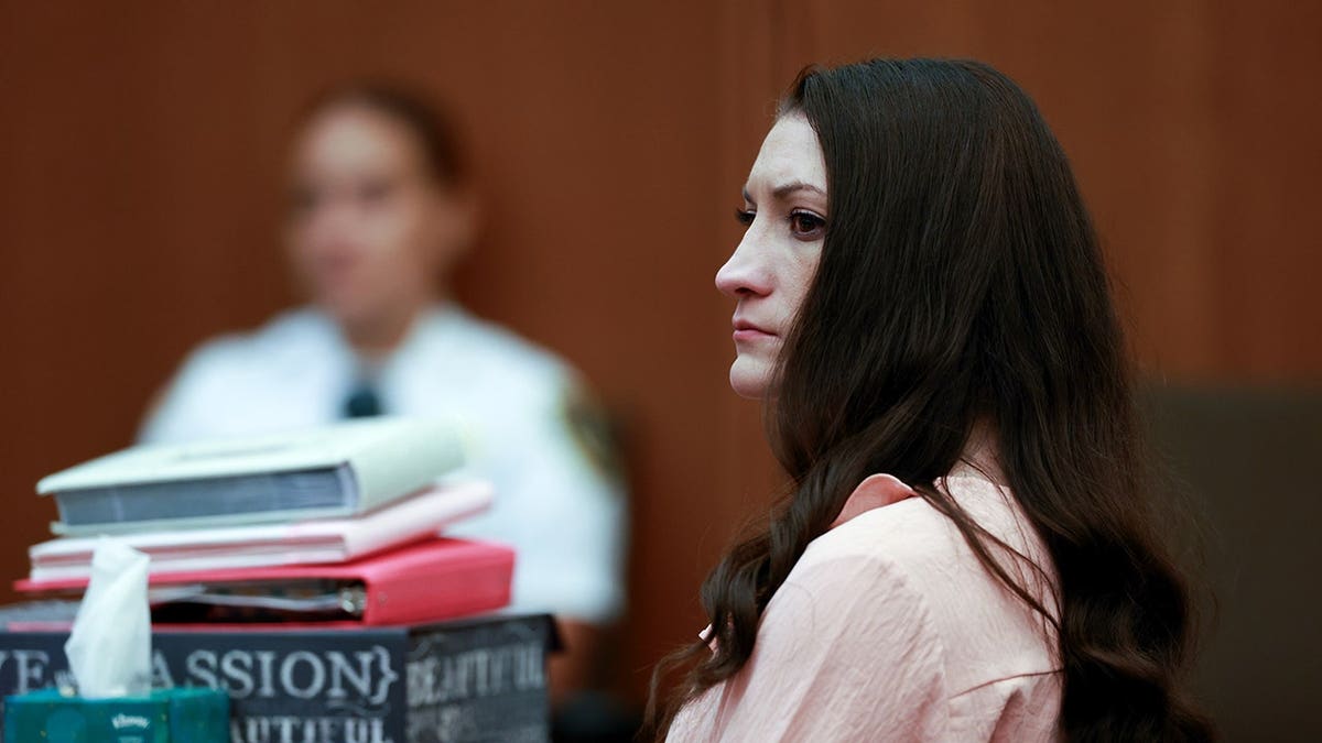 Lindsay Clancy listens to testimony in court.