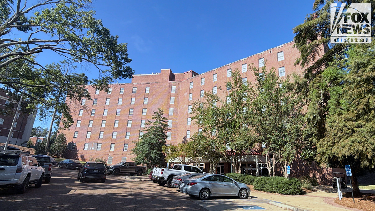 Stweart Hall, a Seven story brick building at Ole Miss