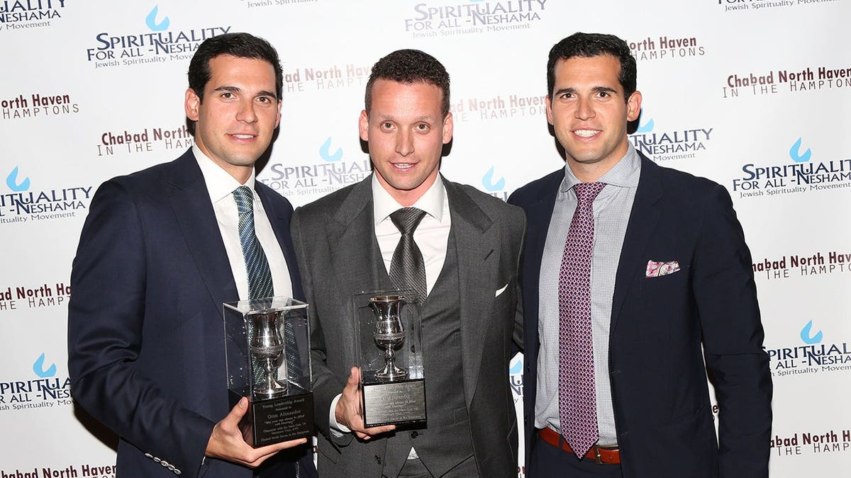 Oren Alexander, Tal Alexander and Alon Alexander attend Chanukah With The Stars Gala on December 10, 2014 at Harmonie Club in New York City.