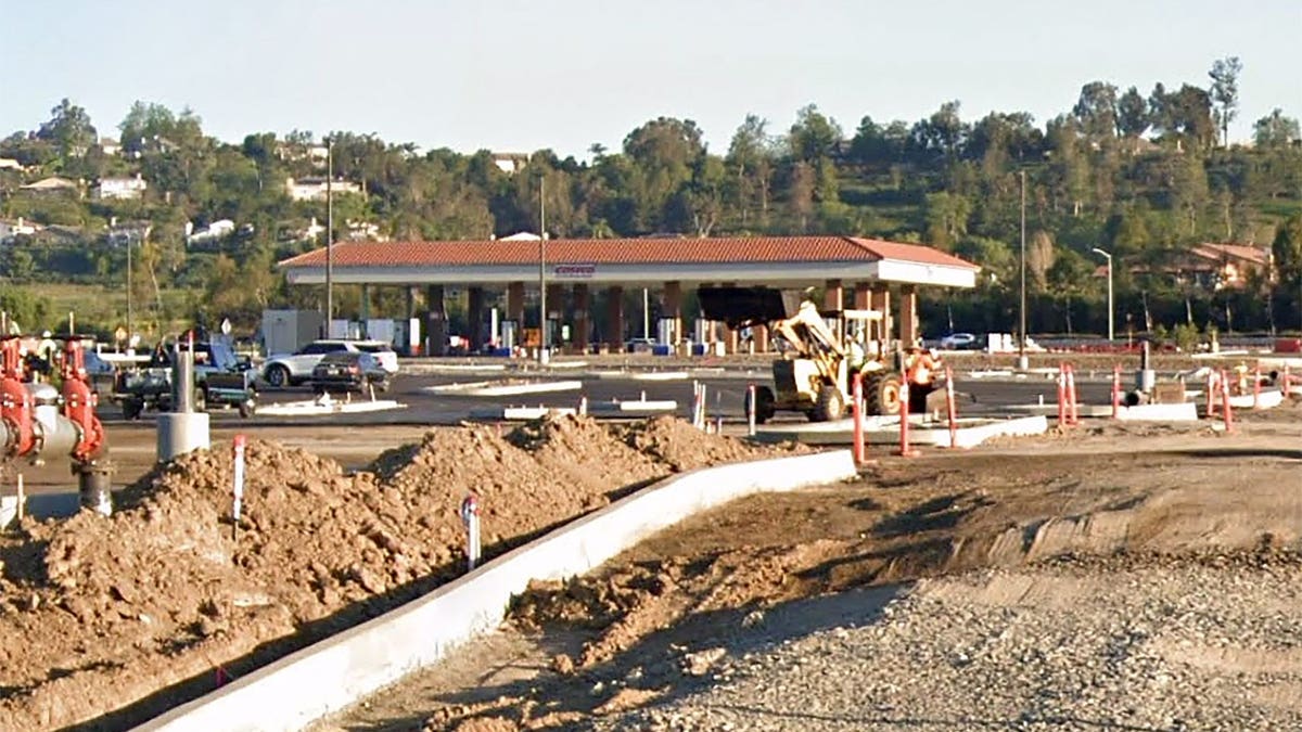 A Costco parking lot under construction in Camarillo, California, where Nicholas Lang was struck and killed.