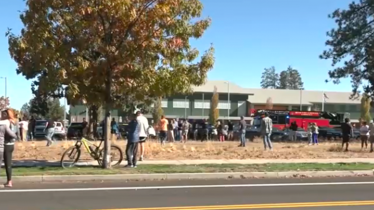 Police respond near Silver Rail Elementary School in Bend, Oregon