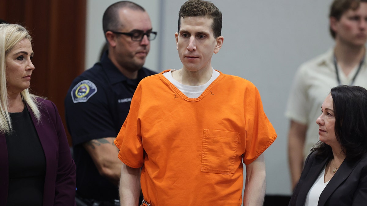 Bryan Kohberger in a prison uniform at his sentencing.