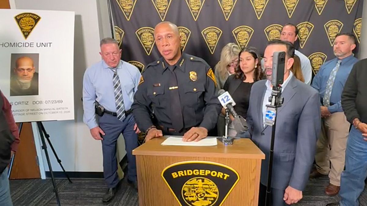 Bridgeport Police Chief Roderick Porter delivers a news briefing