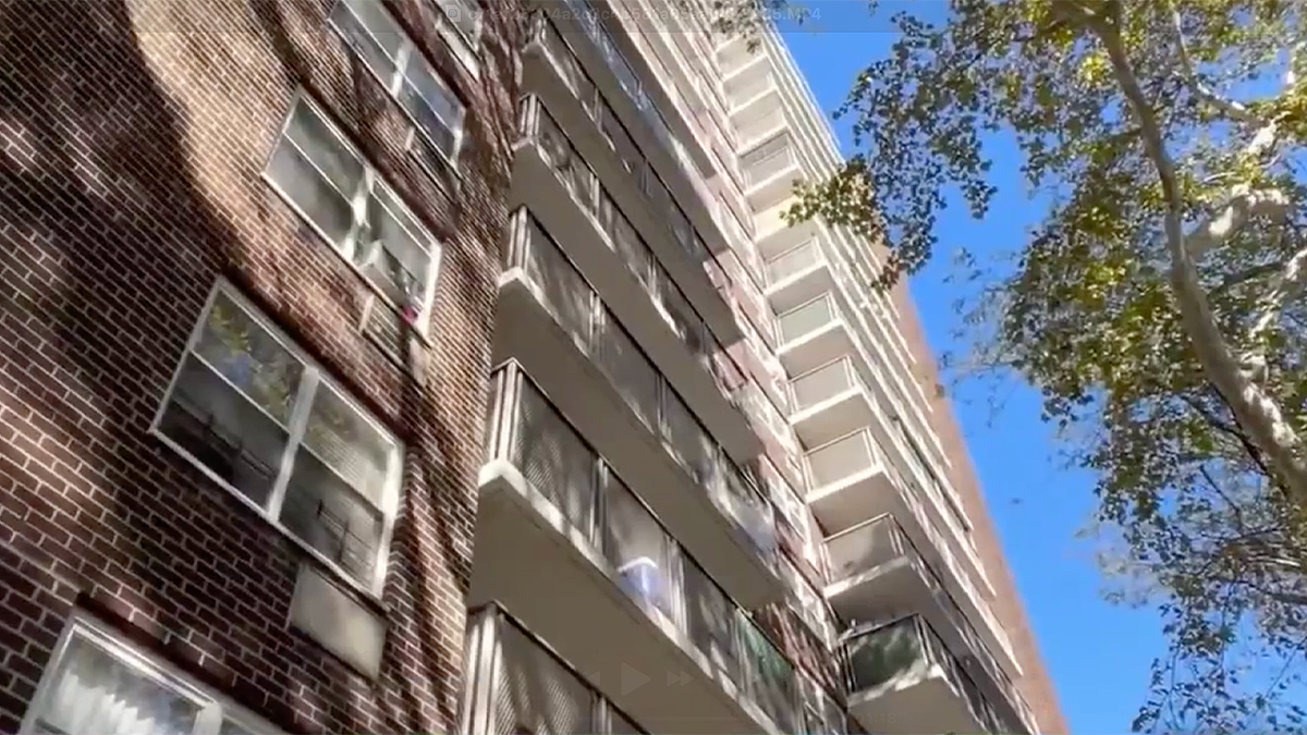 Exterior of the Bronx apartment building where Nathaly Ramirez and her baby were pushed from a balcony