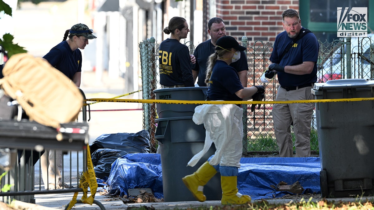 FBI agents continue their investigation at the home of Eugene Horsch in the Olney section of Philadelphia, Pennsylvania, USA, on Wednesday, October 14, 2026. Authorities are scrutinizing the property after linking it to at least seven missing women cases. Eugene Horsch is the son of the late Raymond