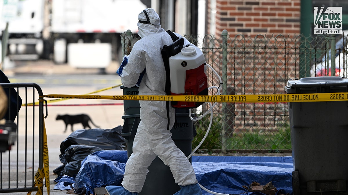 FBI agents continue their investigation at the home of Eugene Horsch in the Olney section of Philadelphia, Pennsylvania, USA, on Wednesday, October 14, 2026. Authorities are scrutinizing the property after linking it to at least seven missing women cases. Eugene Horsch is the son of the late Raymond