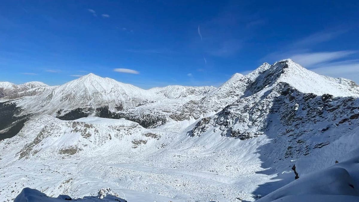 image shows mountain ridge