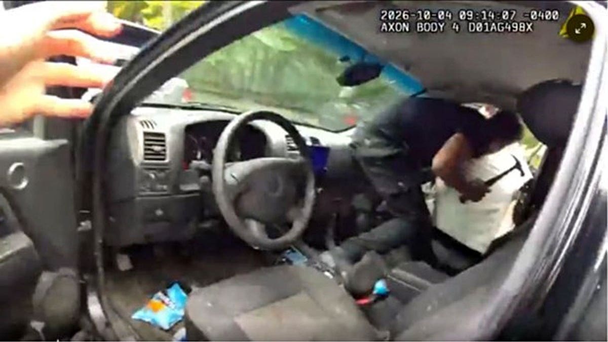 Reinieri De Jesus Licona Amador allegedly climbed onto his truck's passenger-side door and repeatedly swung a hammer at ICE officers during an Oct. 4 confrontation in Gibbsboro, New Jersey.