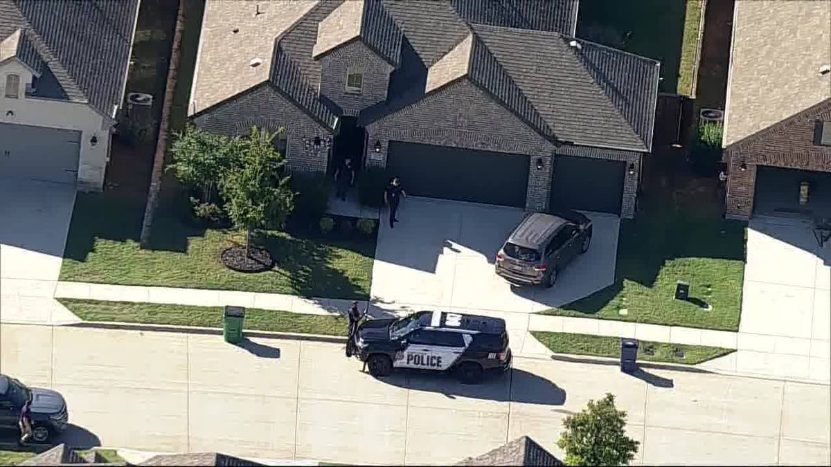 image shows aerial of scene